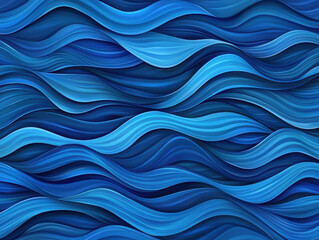 Fototapeta premium Blue abstract wave patterns create calming visual effect