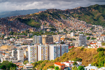 Aerial view of Caracas, Venezuela. South America.