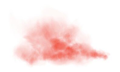 Fantastic red smoke. Magic smoke. Smog cloud on podium or stage. Fog vapor over ground or water surface, magic haze. Magic smoke, magic fog, red steam. PNG.
