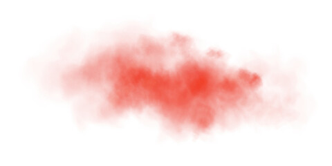 Fantastic red smoke. Magic smoke. Smog cloud on podium or stage. Fog vapor over ground or water surface, magic haze. Magic smoke, magic fog, red steam. PNG.  © Orange Sky