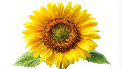 Obraz premium Sunflower on White Background