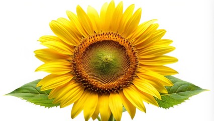 Obraz premium Sunflower on White Background
