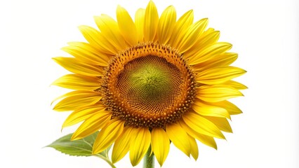 Fototapeta premium Sunflower on White Background