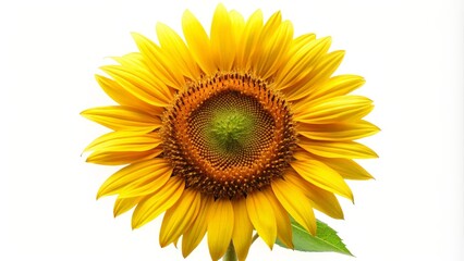 Fototapeta premium Sunflower on White Background