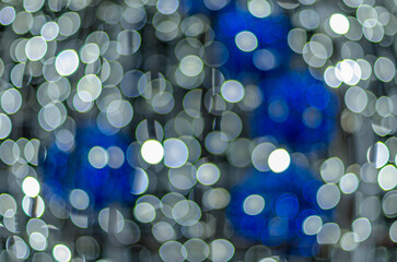 Defocused street Christmas lights