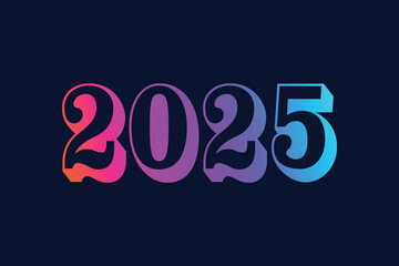 Modern Gradient Happy New Year 2025 Design Template