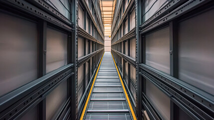 Exploring modern architecture a unique warehouse interior perspective