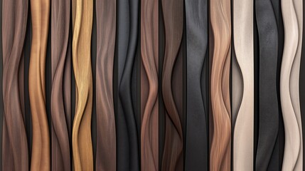 Obraz premium Hyper-Realistic Wavy Woodgrain,超リアルな波状木目のパターン.Generative AI