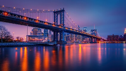 Obraz premium Manhattan Bridge at Dusk