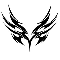 black and white tribal tattoo