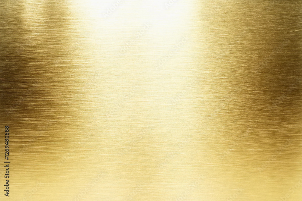 Poster shiny golden surface with brushed texture for design
