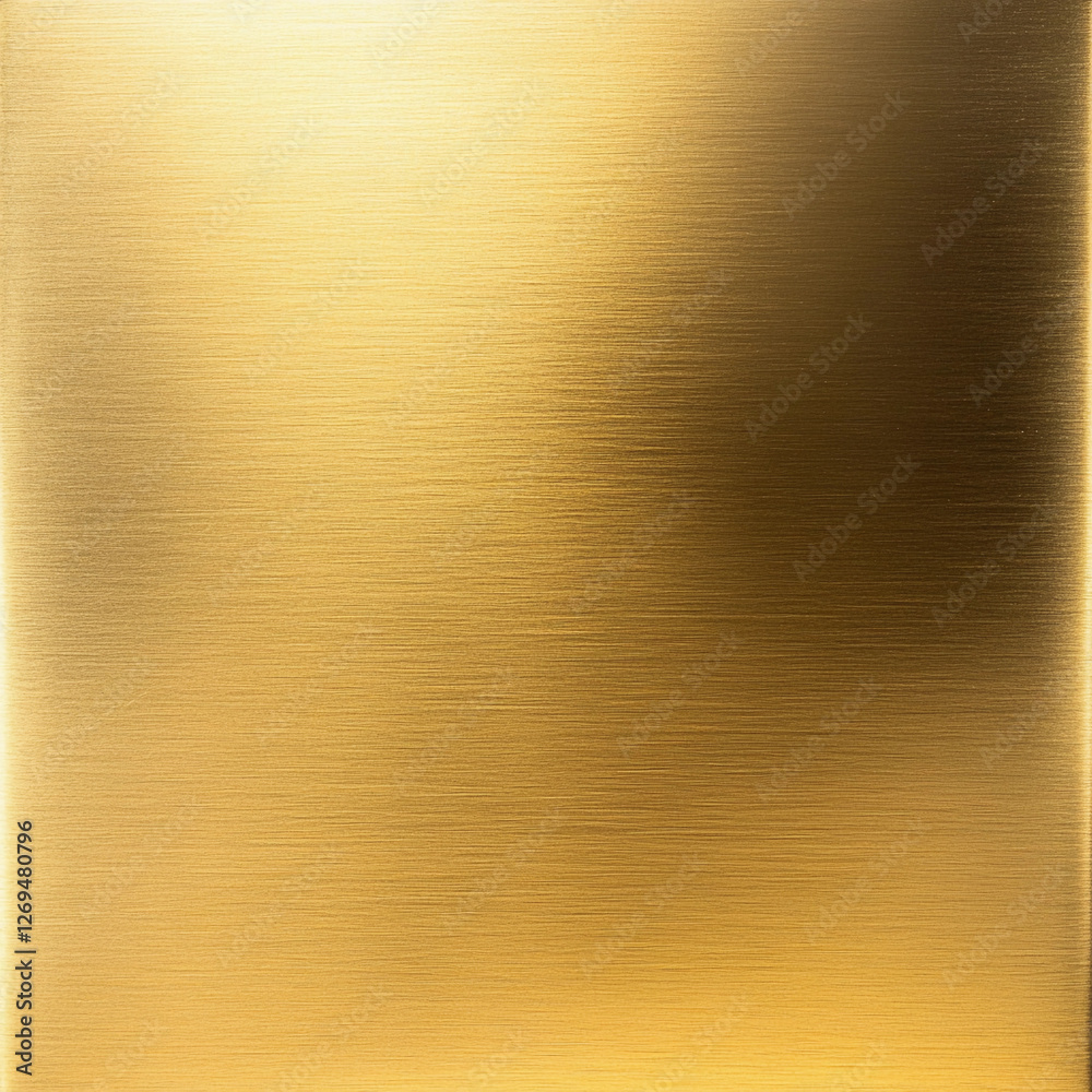 Poster shiny golden surface with brushed texture and reflections
