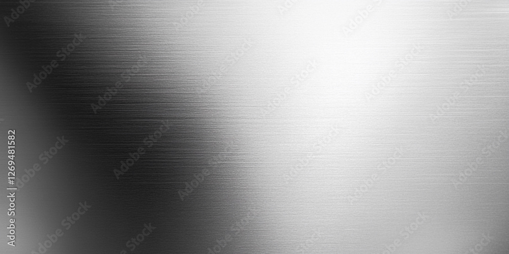 Poster Brushed metallic surface reflecting subtle light patterns