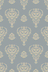 Decorative neutral background with  elegant arabesques