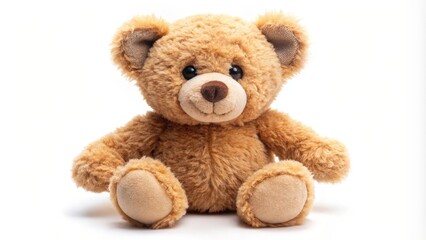 Brown Teddy Bear on White Background