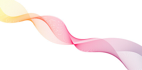 soft and light color gradient abstract geometric lines patterns, geometric abstract curved wave line on white background in unique style, abstract color gradient technology blend smooth wave lines.