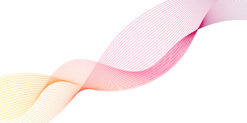 soft and light color gradient abstract geometric lines patterns, geometric abstract curved wave line on white background in unique style, abstract color gradient technology blend smooth wave lines.