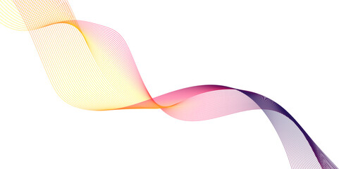 geometric line patterns with shiny soft gradient colors, floating dynamic abstract line is floating on the white background, digital curved abstract frequency sound wave equalizer.