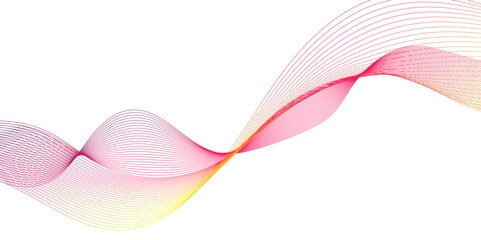 geometric line patterns with shiny soft gradient colors, floating dynamic abstract line is floating on the white background, digital curved abstract frequency sound wave equalizer.