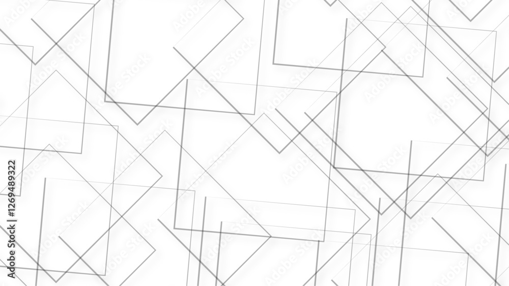 Wall mural abstract boxes background. modern technology illustration with square mesh. digital geometric abstra