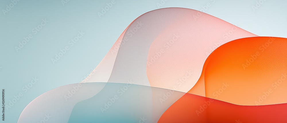 Poster illuminated wave patterns abstract digital art colorful background soft environment artistic viewpoi