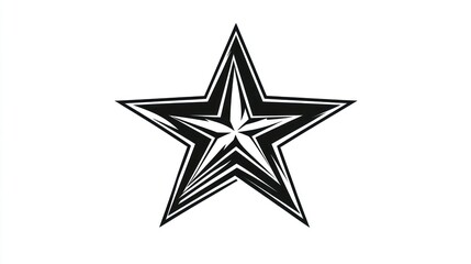 Obraz premium Ornate star design graphic, decorative element, suitable for logo or icon