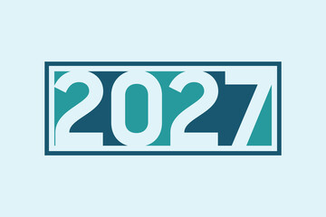 Happy New Year 2027 Design Template On Negative Space