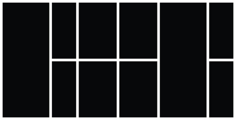 Grid empty collage photo background template for web and moodboard. Portfolio picture and texture presentation . Pattern and mosaic for wall gallery layout design. Collage for design, print, magazine.