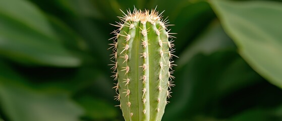 Naklejka premium Captivating cactus growth desert oasis nature green environment close-up perspective botanical exploration