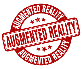 augmented reality stamp. augmented reality label. round grunge sign