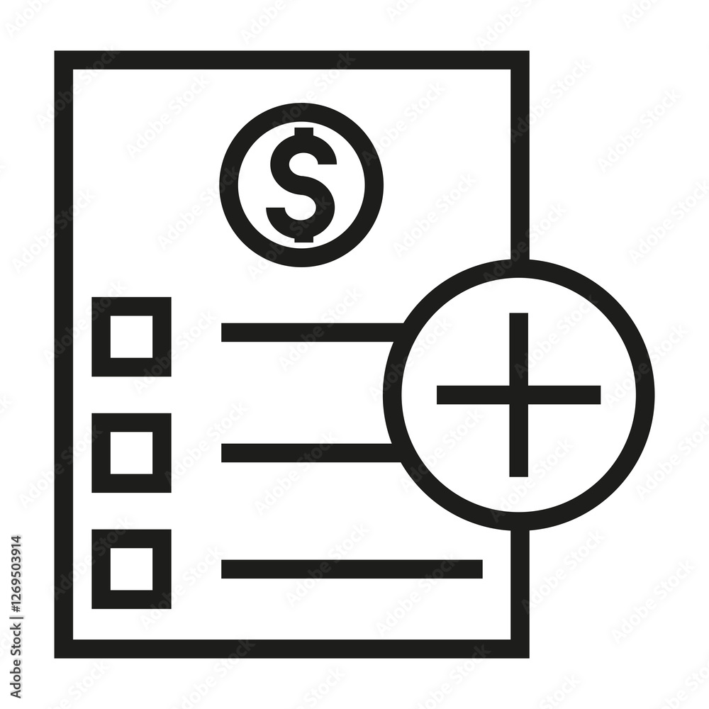 Poster add file  vector icon