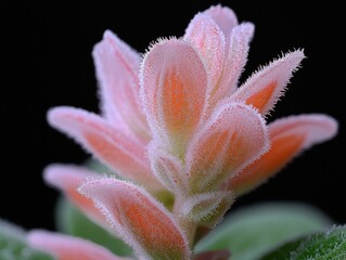 Delicate pink flora nature macro studio background close-up botanical beauty