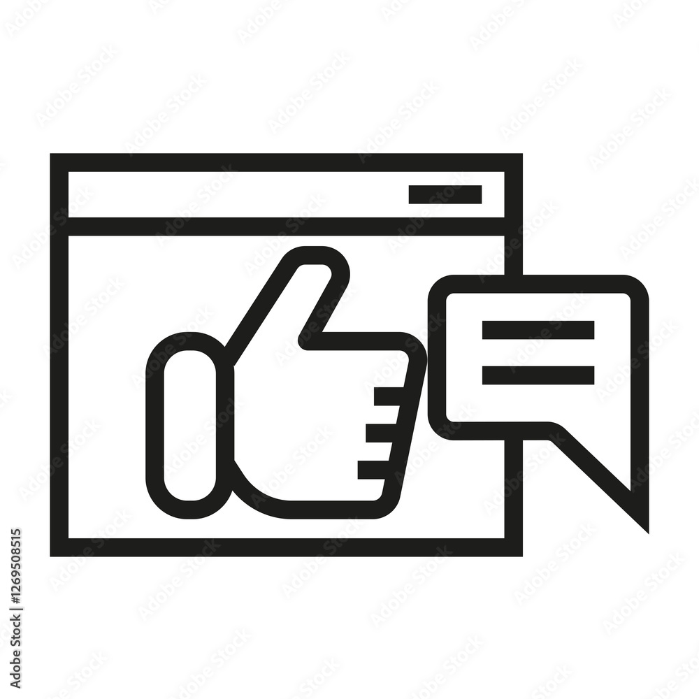 Poster application vector icon