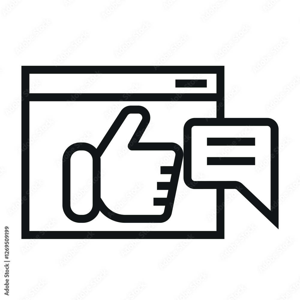 Poster application vector icon