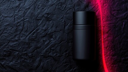 Minimalist Sport Deodorant Mockup on Textured Black Background