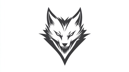 Obraz premium Aggressive Fox Logo, Graphic Design, Abstract, Symbol