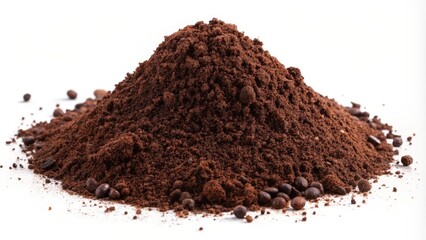 Cocoa Powder Pile, Isolated on White