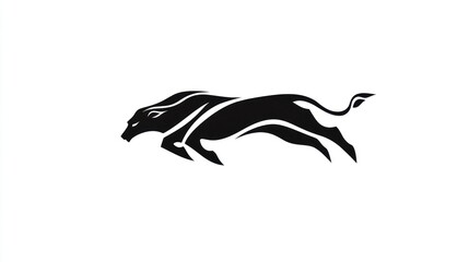 Fototapeta premium Abstract black bull leaping graphic design, potential for website logo or branding