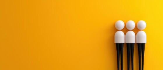 Abstract representation of teamwork and collaboration in a minimalistic style.