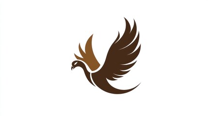 Obraz premium Flying pigeon logo design, abstract art