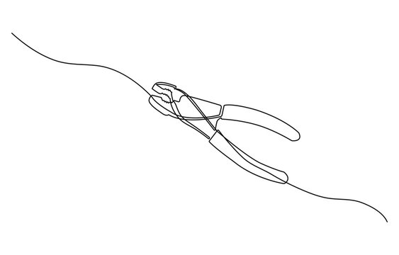 black line pliers cutting wire clip art preview