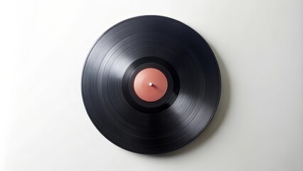 Vinyl Record with Candle Centered