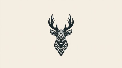 Fototapeta premium Abstract deer head graphic design, artistic, minimalist