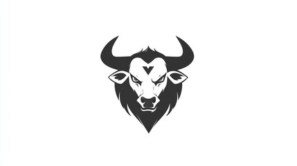 Powerful bull head graphic design