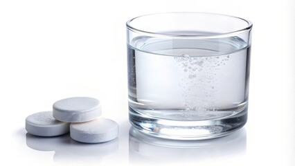 Effervescent Tablets Dissolving in Water