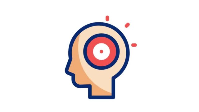 symbol, icon, 3d, internet, people, concept, sign, illustration, head, goal, communication, dart, mail, brain, red, vector, email, web, aim, idea, e-mail