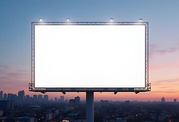 Fototapeta premium Empty highway billboard with blank background 