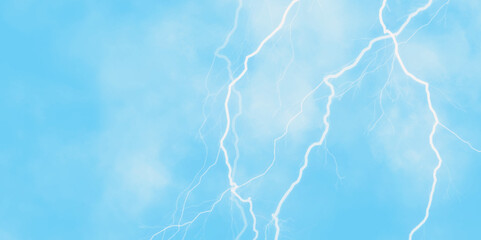 Blue lightning strike during an electrical storm. Lightning on the sky with stormy clouds. Cloudy, with a no-nonsense blue Rabbitohs. Thunderstorm and blue cloudy sky. Changing conditions. 