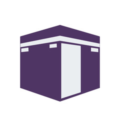 Vector Illustration of Kaaba Purple Icon