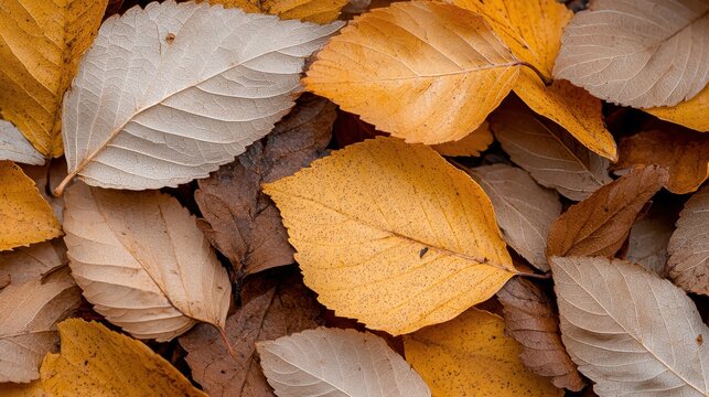 Autumn leaves falling nature scene leaf collection outdoor environment close-up view seasonal change